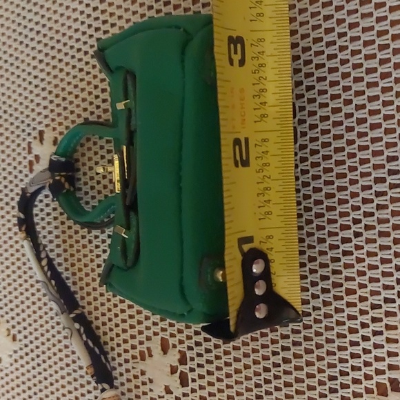 Green Purse Bag Charm Coin Pouch "2.5x3" Unbranded - Picture 12 of 14